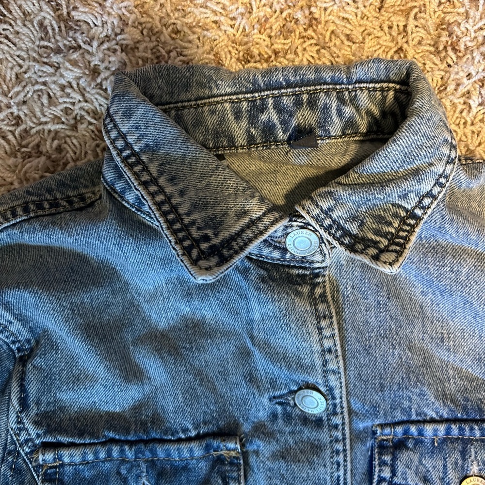 Lauren Ralph Lauren- Belted Denim Blazer in Mojave Blue Wash - Size 0 - Picture 5 of 6